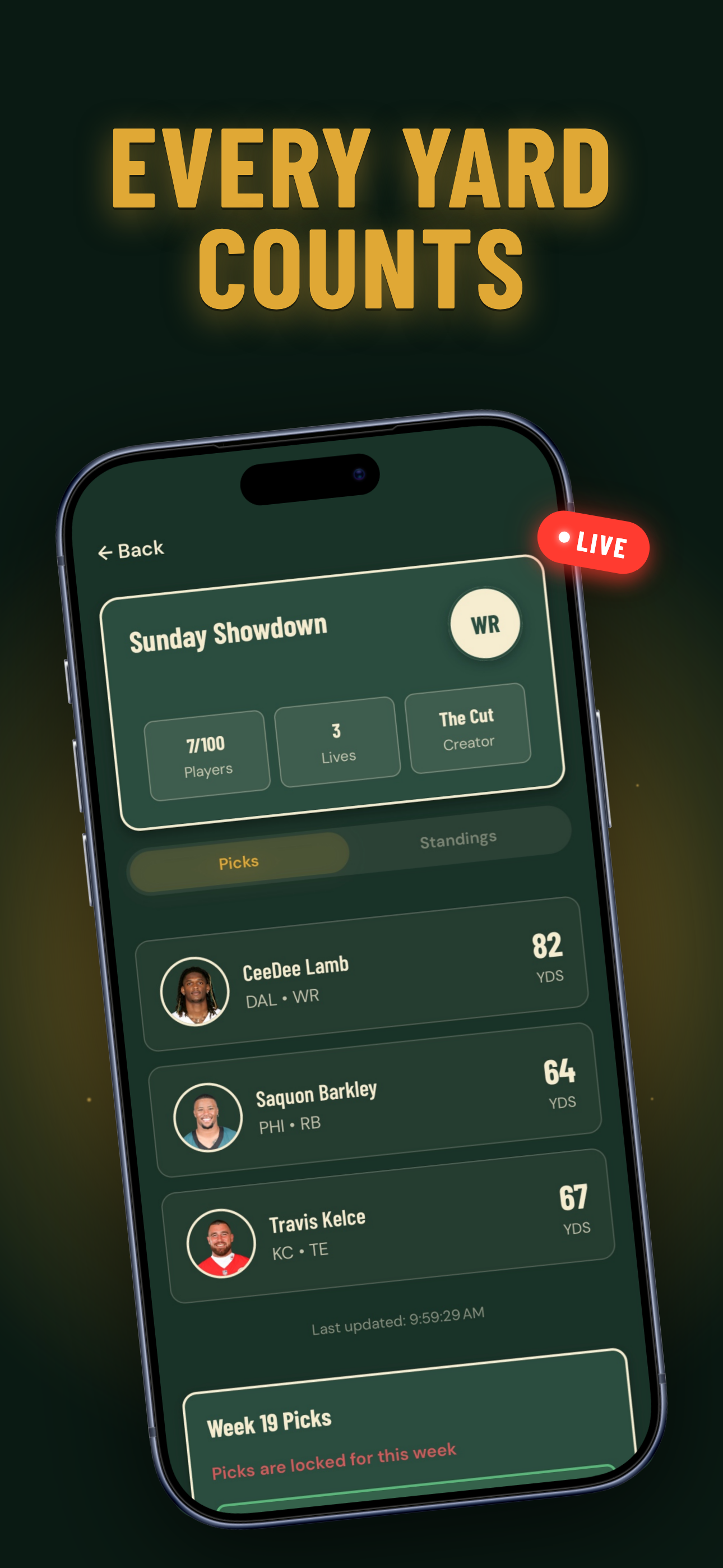 THE CUT — live scoring